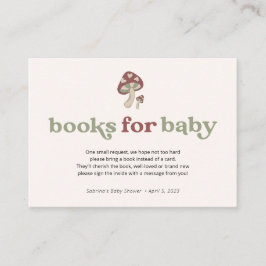 Pilzbücher für Baby | Sage Green Begleitkarte