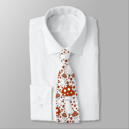 Pilzdoodell, rot, weiß und schwarz krawatte