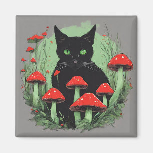 Pilze aus dem Schwarzen Kat und dem Roten Wald Magnet