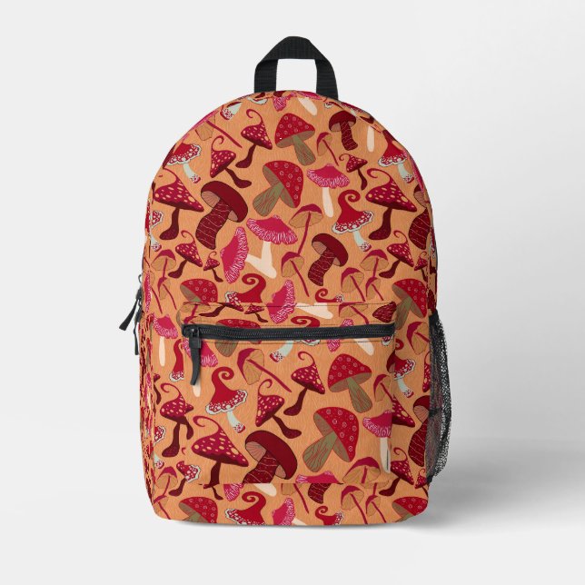 Pilze Bedruckter Rucksack (Vorderseite)