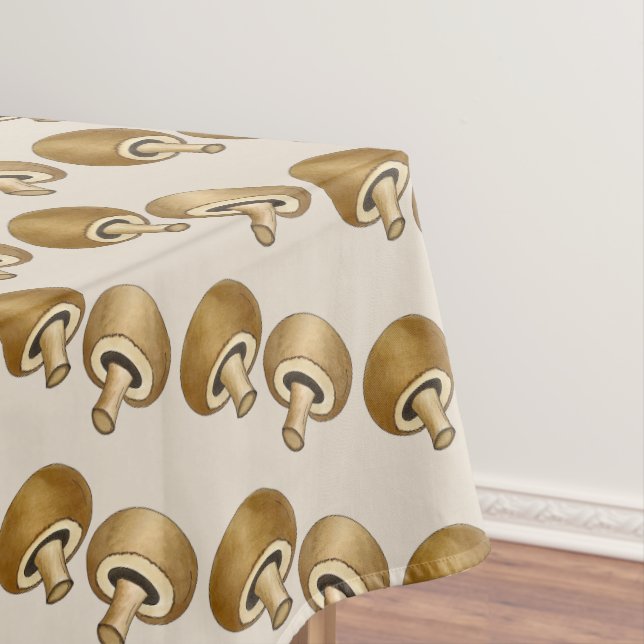 Pilze Button Portabella Fungi Pizza Toppings Tischdecke (Beispiel)