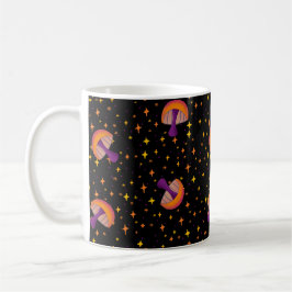 Pilze der Herbstmagie_schwarz Kaffeetasse