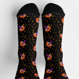Pilze der Herbstmagie_schwarz Socken