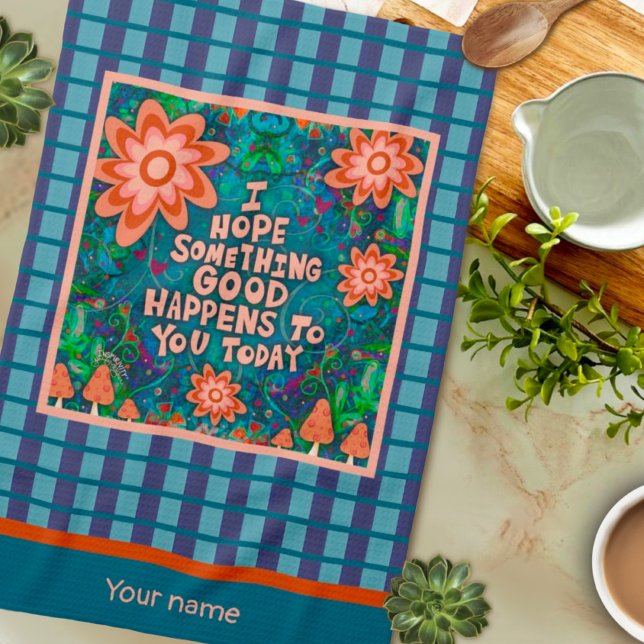 Pilze Etwas Gutes Zitat Name Kariert Stilvoll Geschirrtuch (Von Creator hochgeladen)