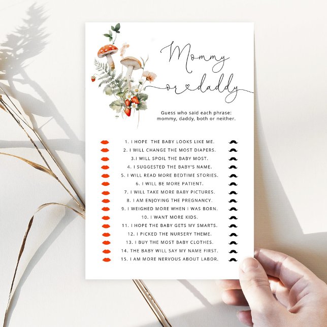 Pilze fallen, die das Spiel Mama oder Papa gesagt  (Von Creator hochgeladen)