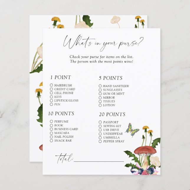 Pilze fallen - Was ist in deinem Handschuhspiel? (Vorne/Hinten)