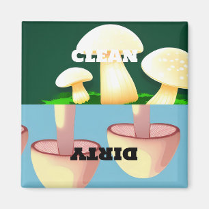 Pilze Geschirrspüler Magnet Sauberkeit Dirty