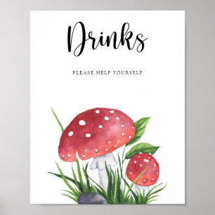 Pilze - Getränke helfen Ihnen Poster