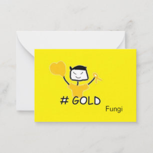 Pilze #Gold Mitteilungskarte