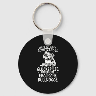 Pilze haben eine Englische Bulldogge Schlüsselanhänger