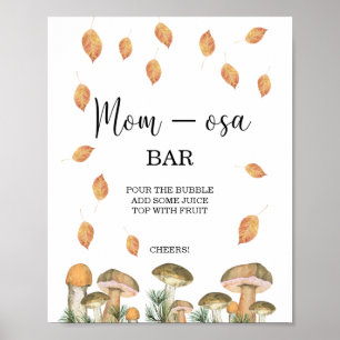 Pilze Herbst Mon-osa-Bar Poster