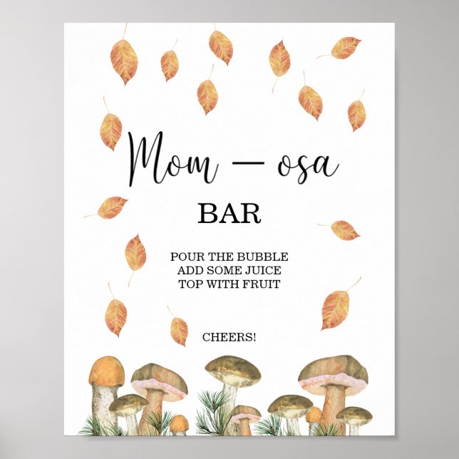 Pilze Herbst Mon-osa-Bar Poster (Vorne)