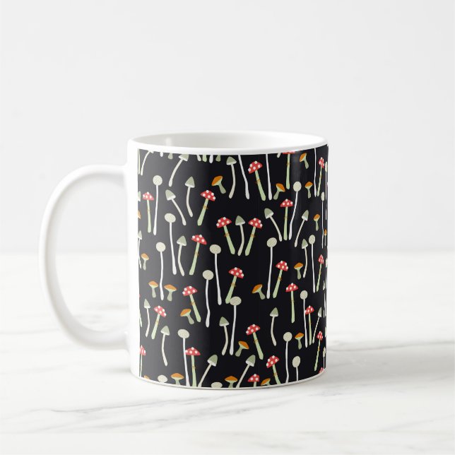 Pilze, Herbst, Muster  Kaffeetasse (Links)