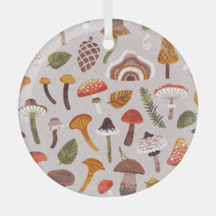 Pilze im Herbst, Blätter: Vintag wiederholen. Ornament Aus Glas