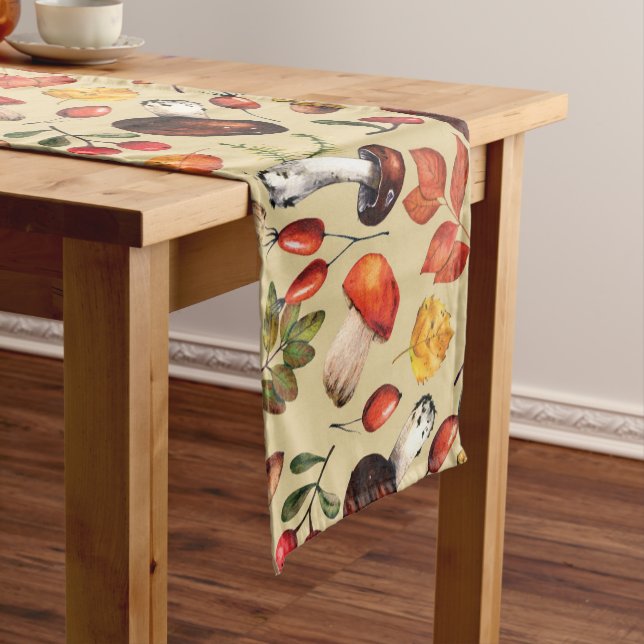 Pilze im Herbst Kurzer Tischläufer (Beispiel)