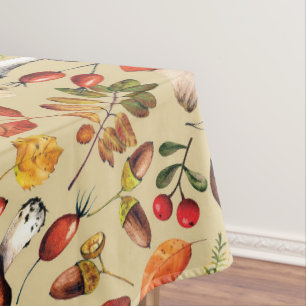 Pilze im Herbst Tischdecke