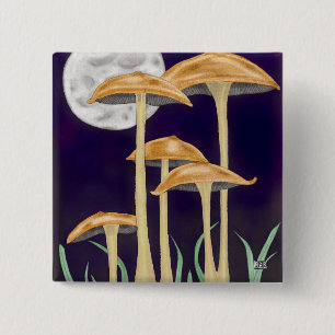 Pilze im Mondschein Button