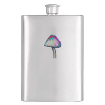 Pilze in weißen Trippy-Psychedelic-Farben