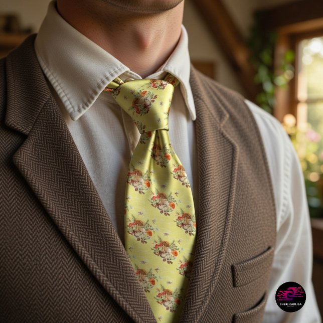 Pilze, Libellen, Motten und Schnecken Krawatte (Soft watercolor. Sharp tailoring. Unexpected wins.)