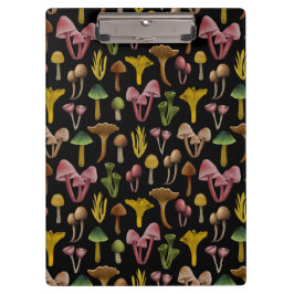 Pilze, Lichen und farbenfrohe Pilze Klemmbrett