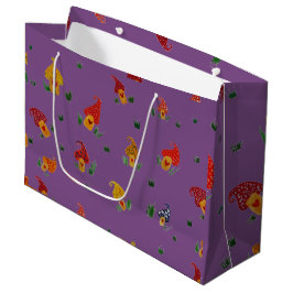 Pilze mit eigenem Herz - Geschenktasche - Große Geschenktüte