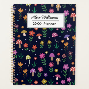 Pilze mit fantastischen Blumen personalisiert  Planer