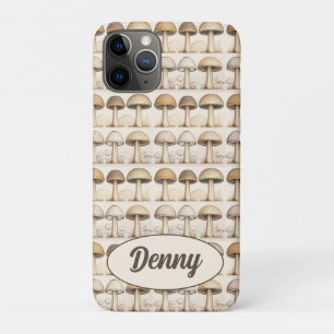 Pilze Muster braun, beige und grau Case-Mate iPhone Hülle