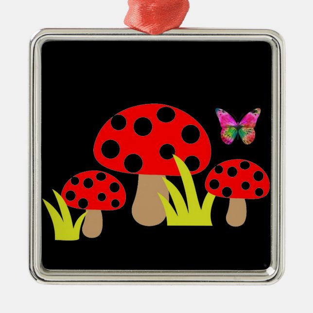 Pilze Ornament Aus Metall (Vorne)