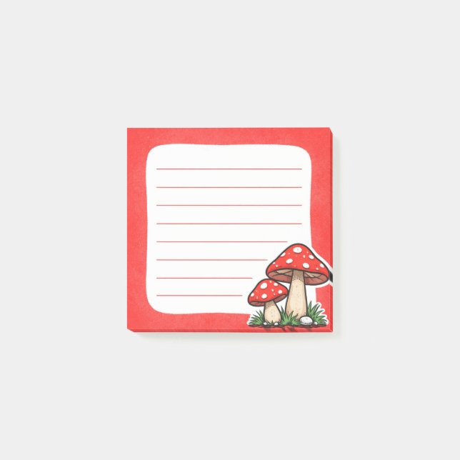 Pilze Post-it Klebezettel (Vorderseite)