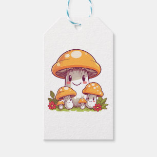 Pilze sammeln, glücklicher kawaii Stil Geschenkanhänger