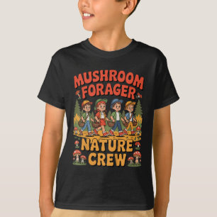 Pilze-Sammler-Kinder Natur-Crew-Wander-Abenteuer T-Shirt