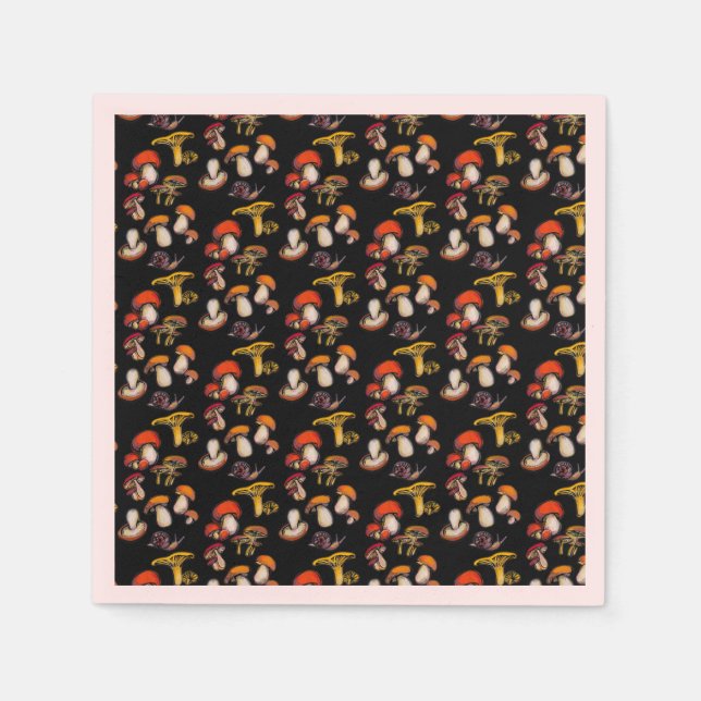Pilze Serviette (Vorderseite)