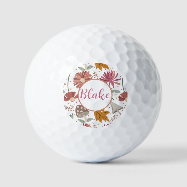 Pilze und Blume Golfball (Vorderseite)