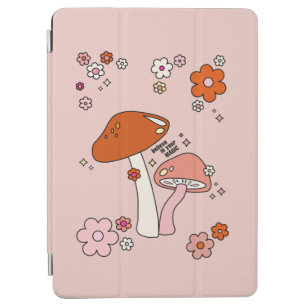 Pilze und Blume Peach Art Retro 70er iPad Air Hülle