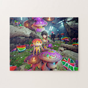 Pilze und Fairies Jigsaw Puzzle