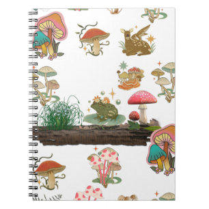 Pilze und Frosch Notizblock