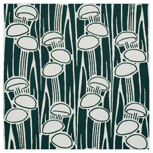 Pilze und Gras Muster Stoff (Muster)