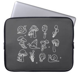 Pilze und Schnecken Laptopschutzhülle
