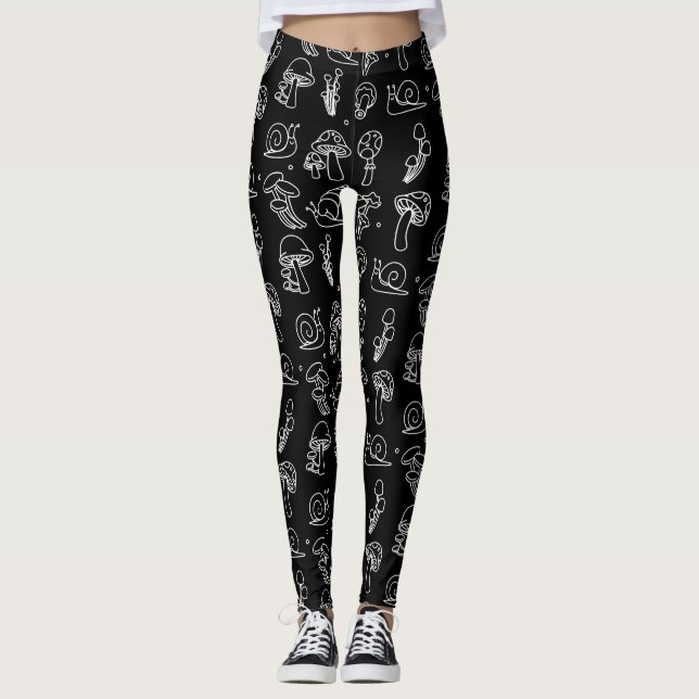 Pilze und Schnecken Leggings (Vorderseite)