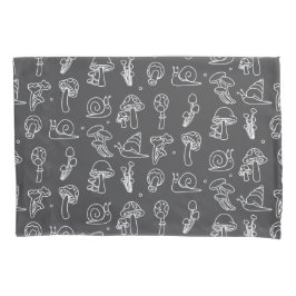 Pilze und Schnecken Pillowcase Kissenbezug