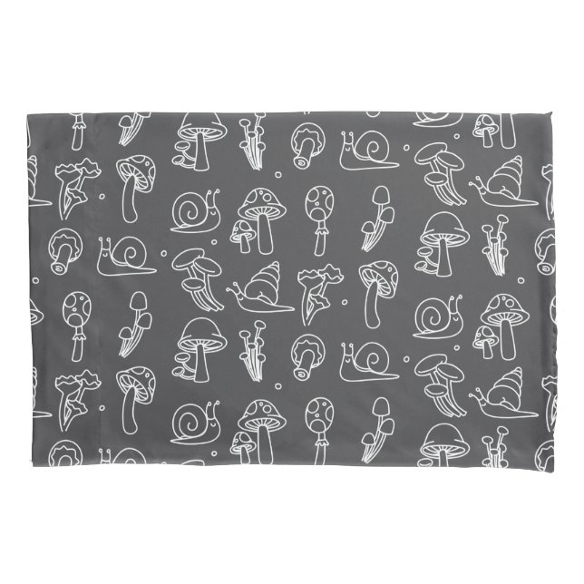 Pilze und Schnecken Pillowcase Kissenbezug (Vorderseite)