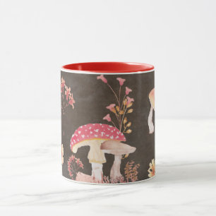 Pilze und wilde Blume Tasse
