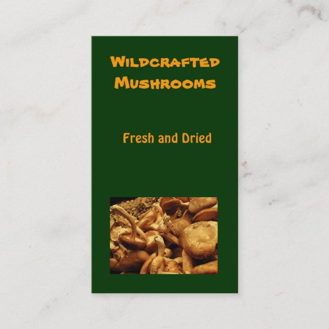 Pilze Visitenkarte (Vorderseite)