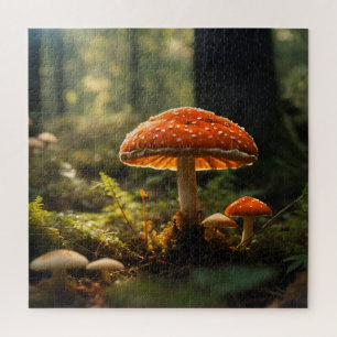 Pilze wachsen im Wald Puzzle