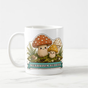 Pilzfreunde Drei lächelnde Waldpilze Kaffeetasse