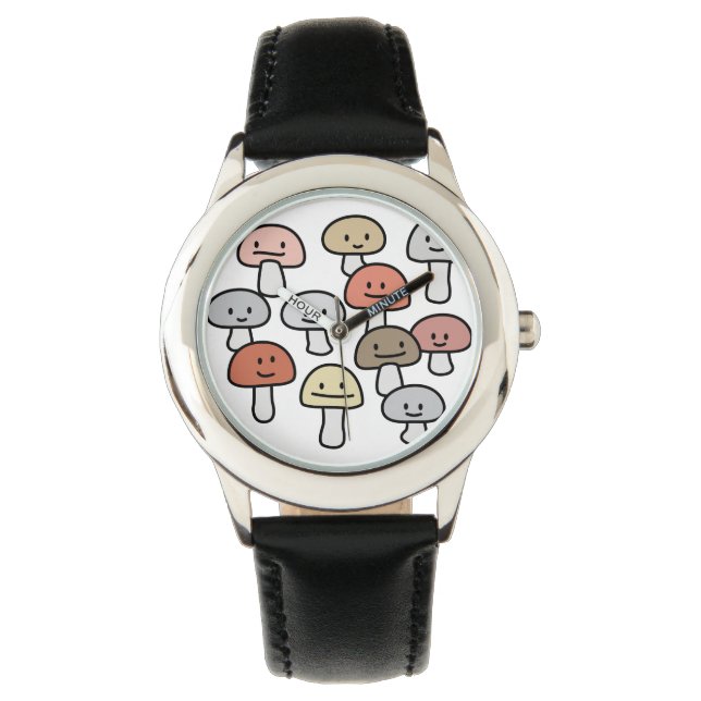 Pilzfreunde im Mushroom Toadstool Armbanduhr (Vorderseite)