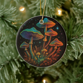 Pilzgarten - kosmische Fungi-Fantasie Keramik Ornament