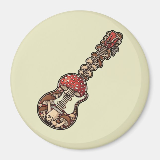 Pilzgitarre Magnet (Vorne)