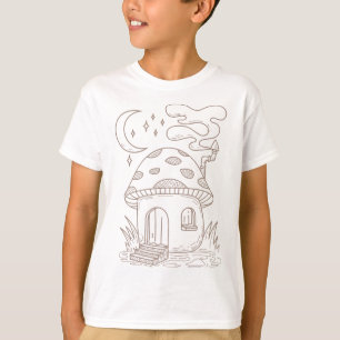Pilzhaus Cottagecore-Ästhetik Fungus Mykologie T-Shirt