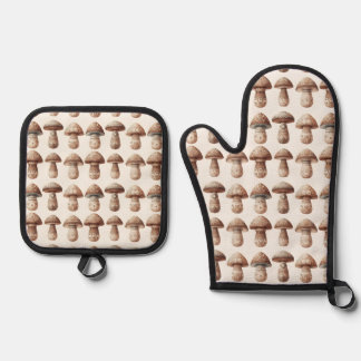 Pilzhersteller Ofenhandschuh & Topflappen-Set